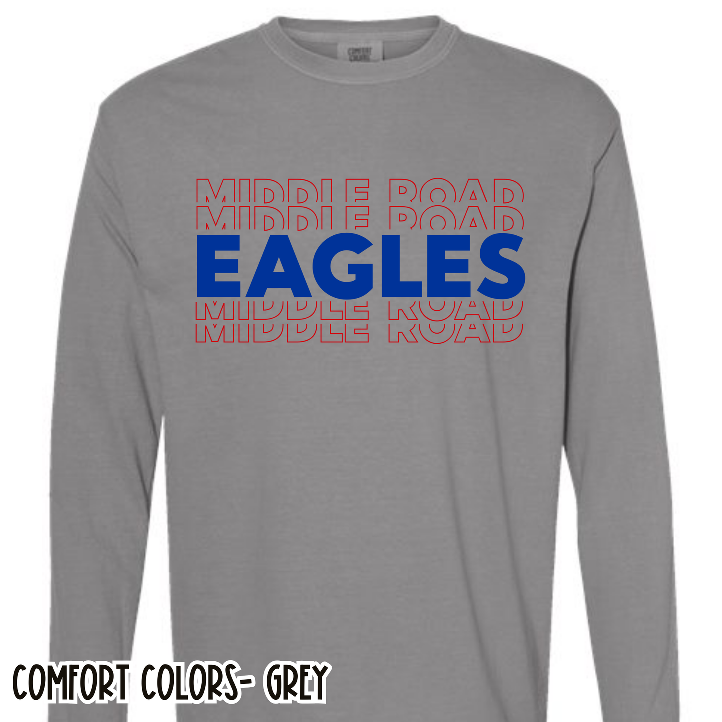 Middle Road Repeat Eagles Grey Long Sleeve