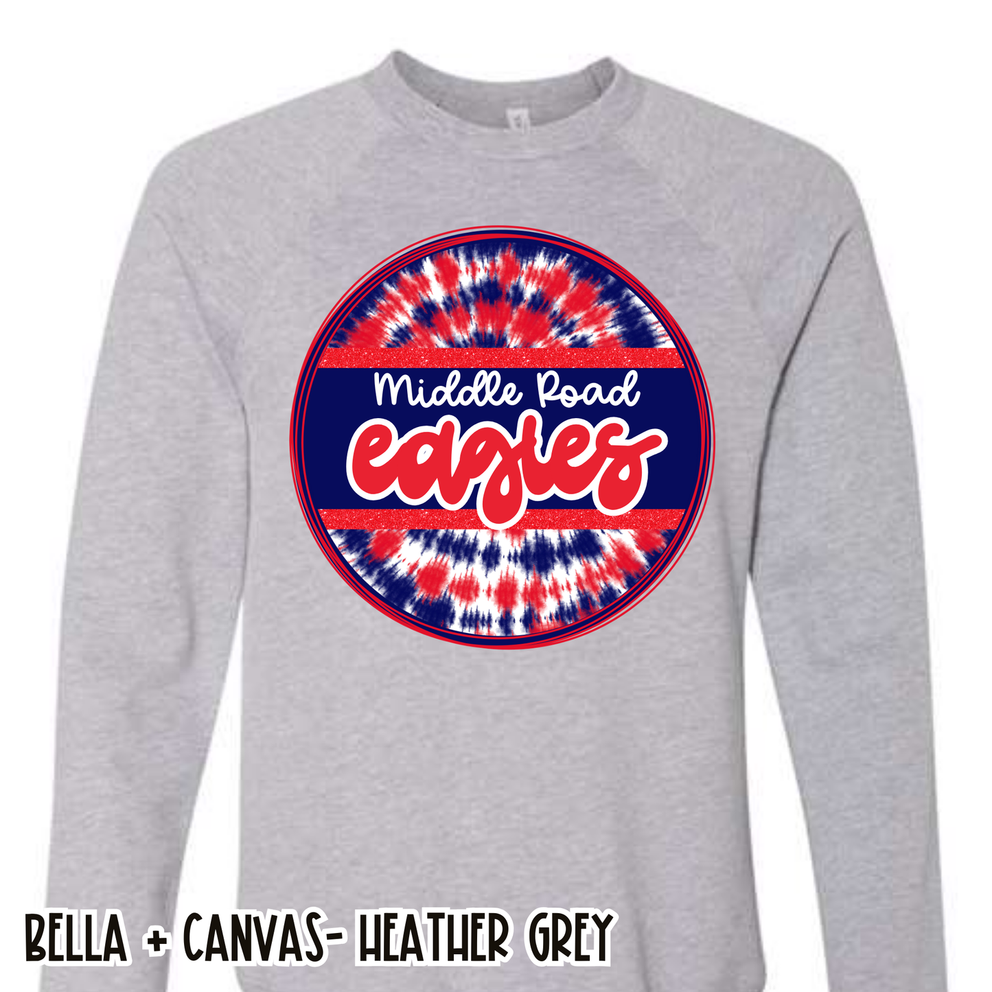 Tie Dye Circle Retro Eagles Grey Sweatshirt