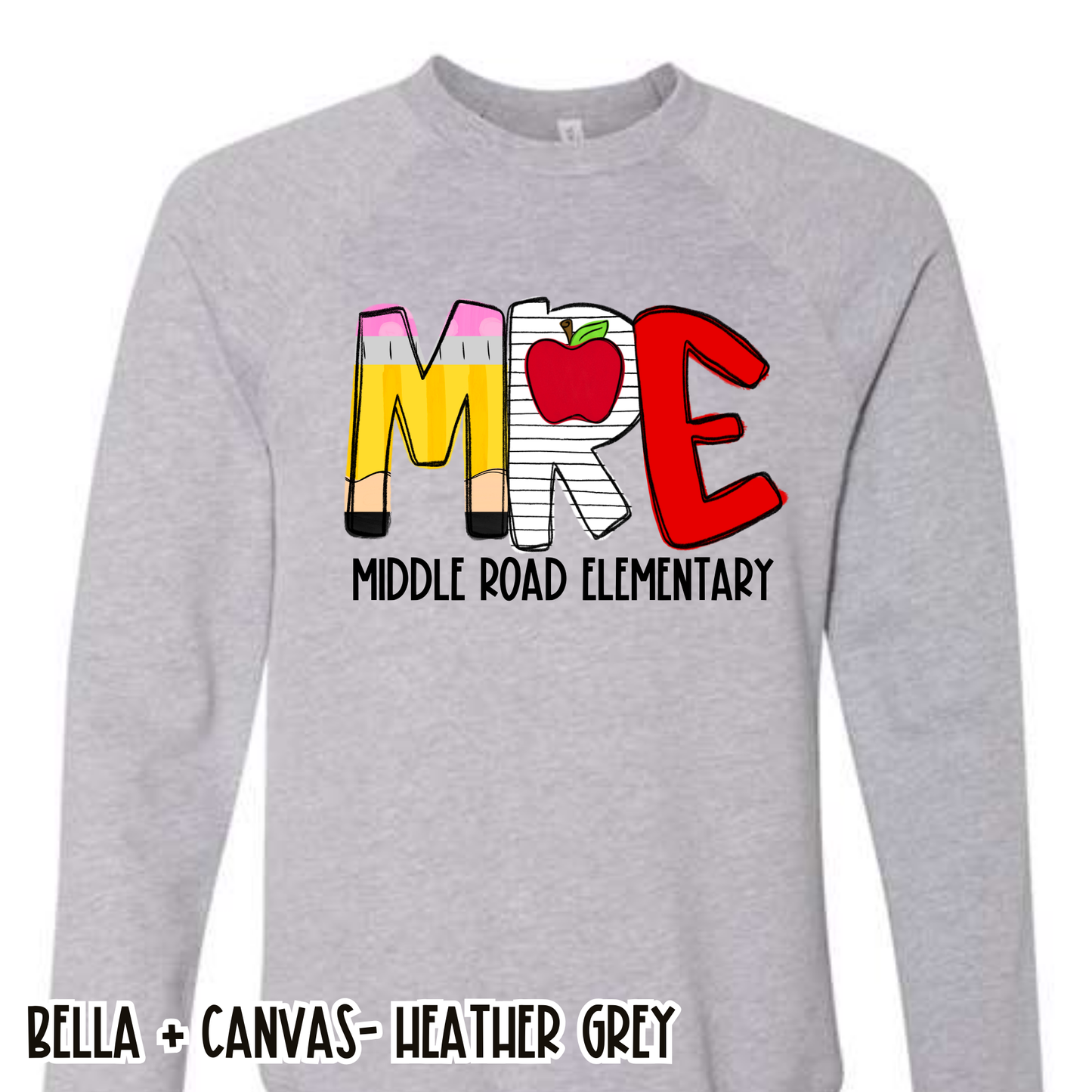 School Alpha Middle Road Elementary Grey Sweatshirt
