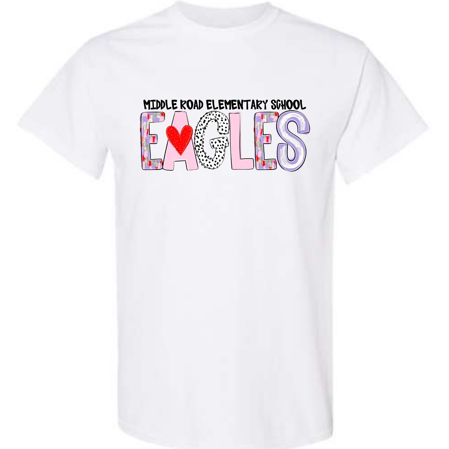 Valentine's Alpha- Eagles- White SHORT SLEEVE