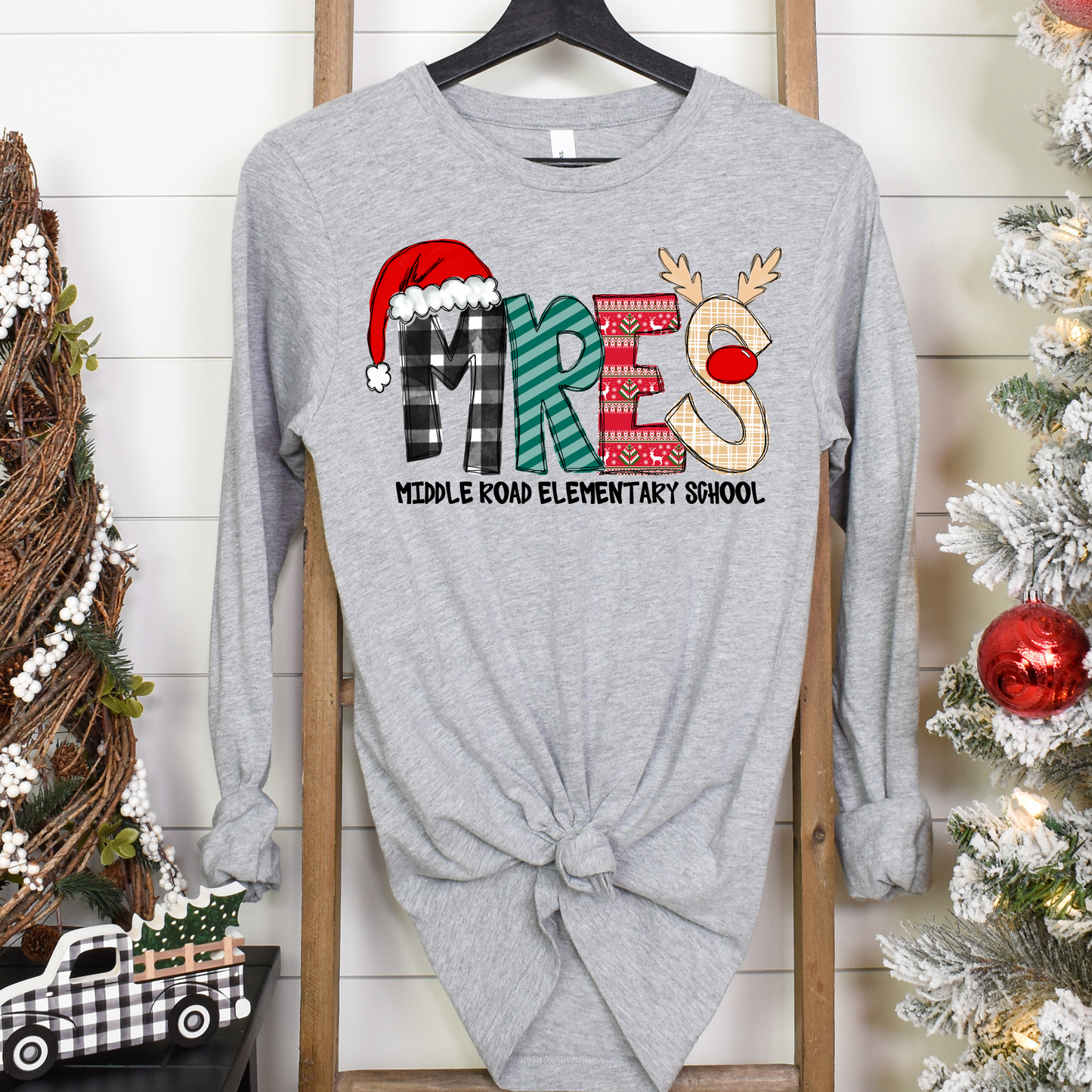 Reindeer Alpha- MRES- Grey LONG SLEEVE