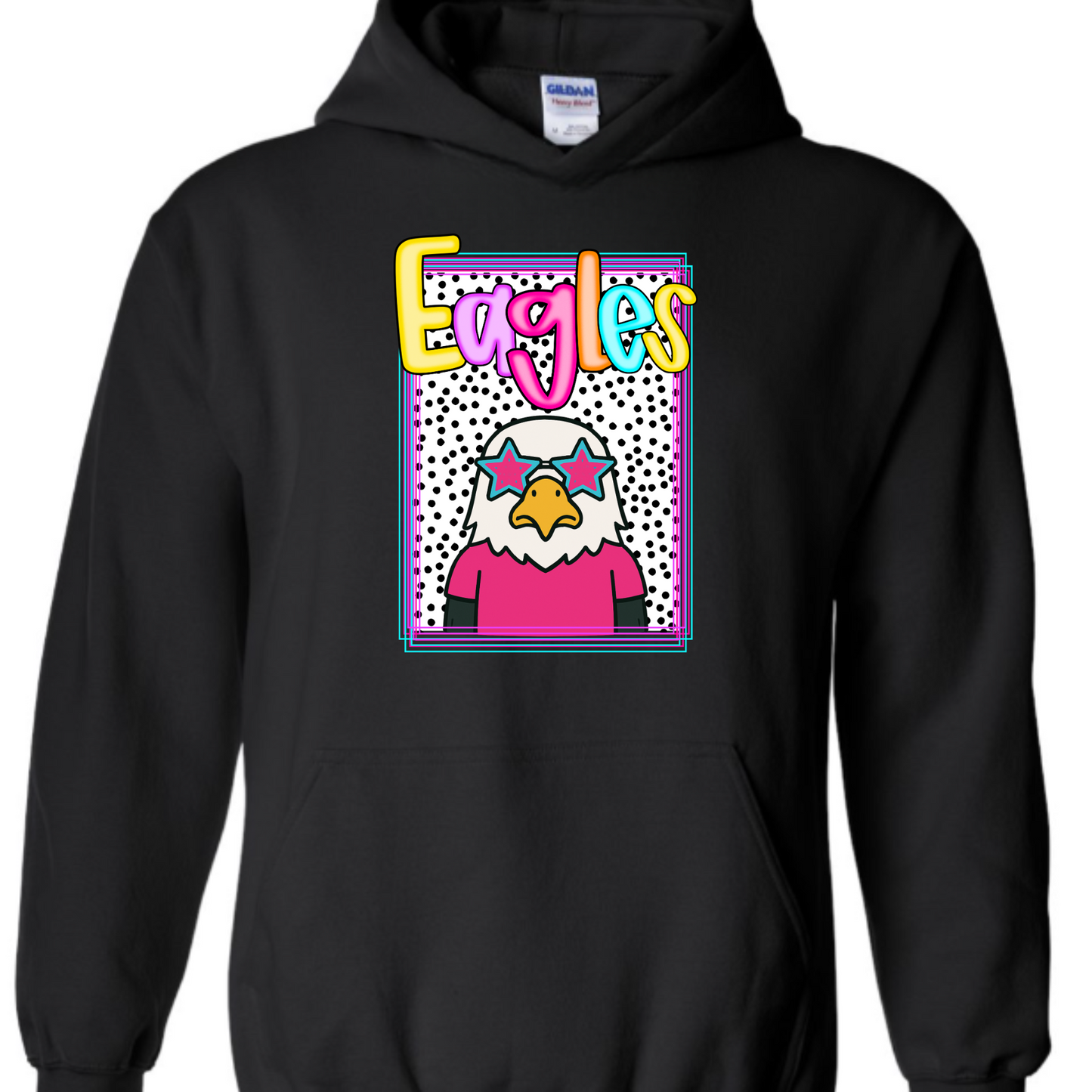 Preppy Eagles Mascot - Black Sweatshirt