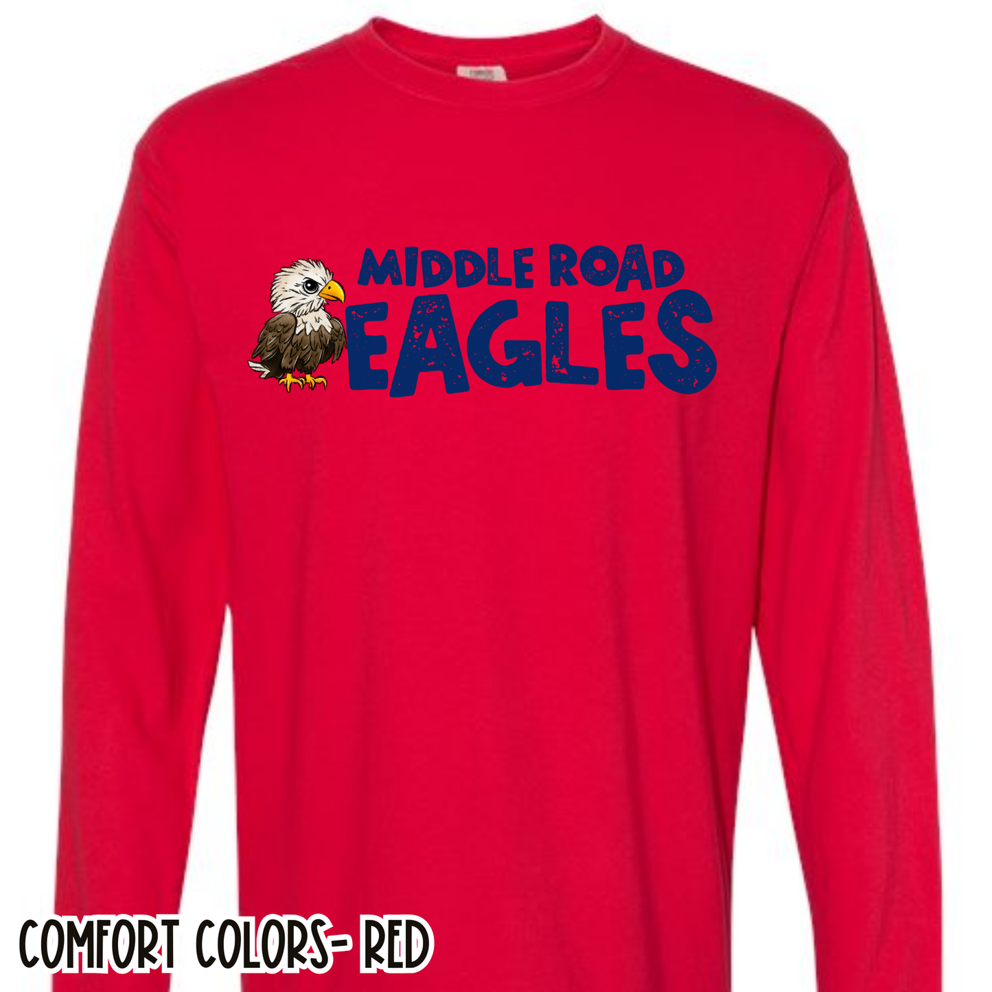 Mascot Eagles Red Long Sleeve