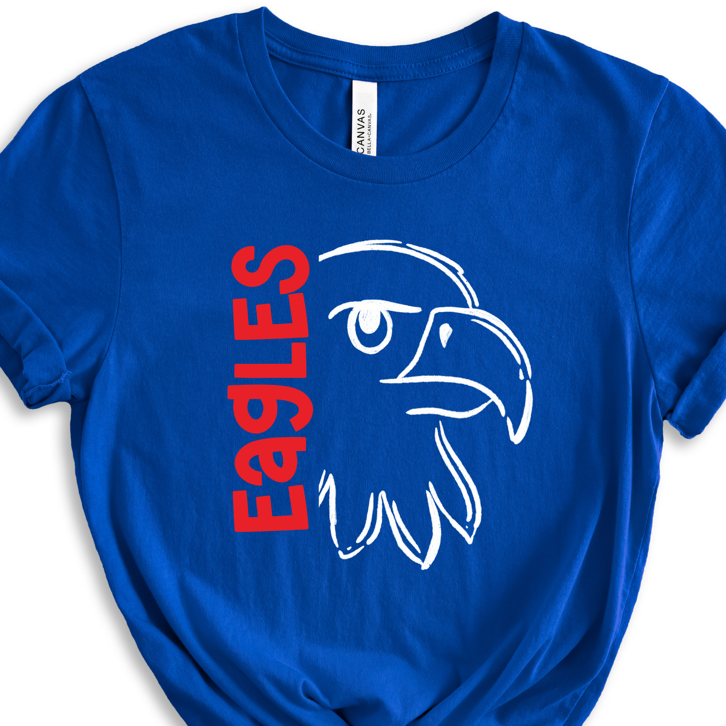 Simple Line Eagles- Royal Short Sleeve Tee