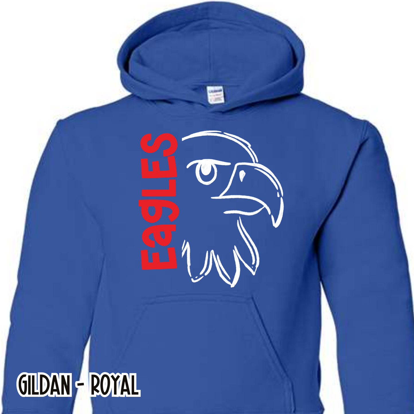 Simple Line Eagles- Royal Sweatshirt