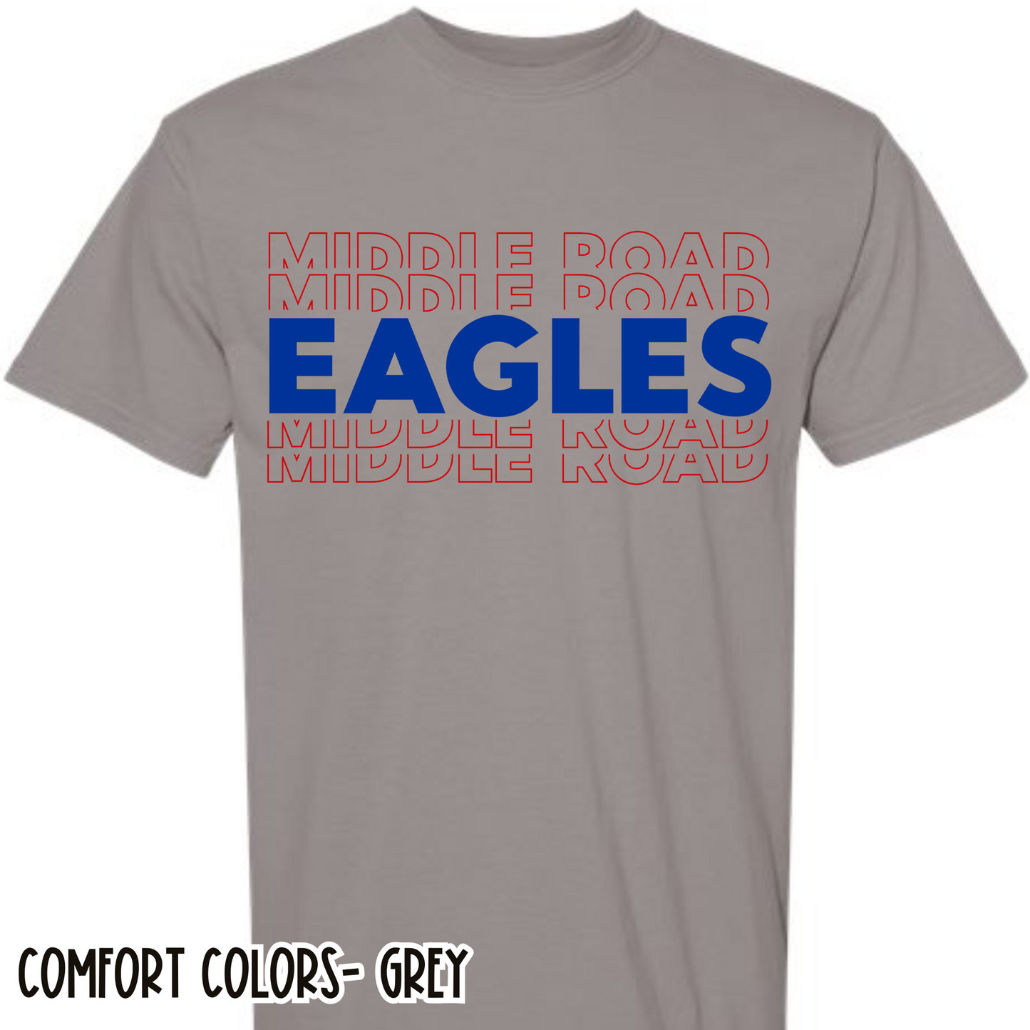 Middle Road Repeat Eagles Grey Short Sleeve Tee