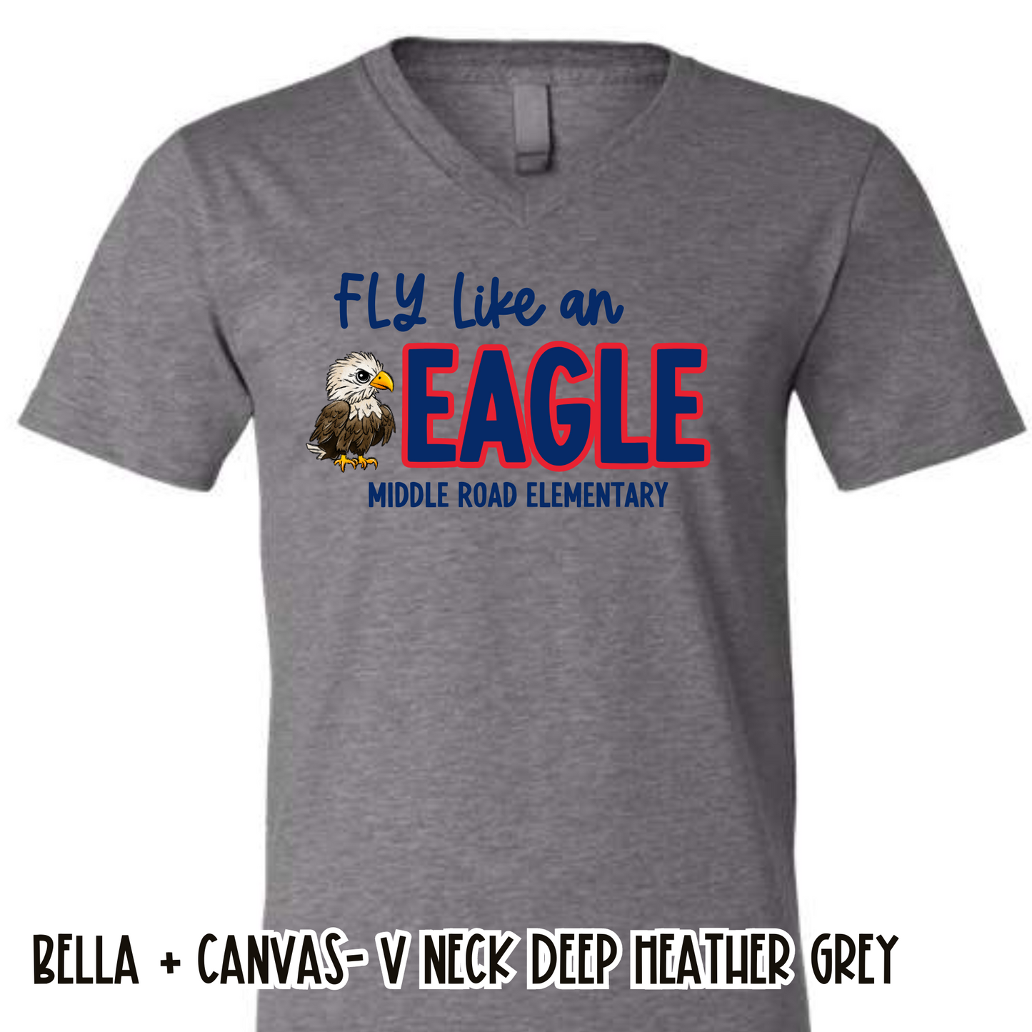 Fly Like an Eagle Heather Deep -V-NECK