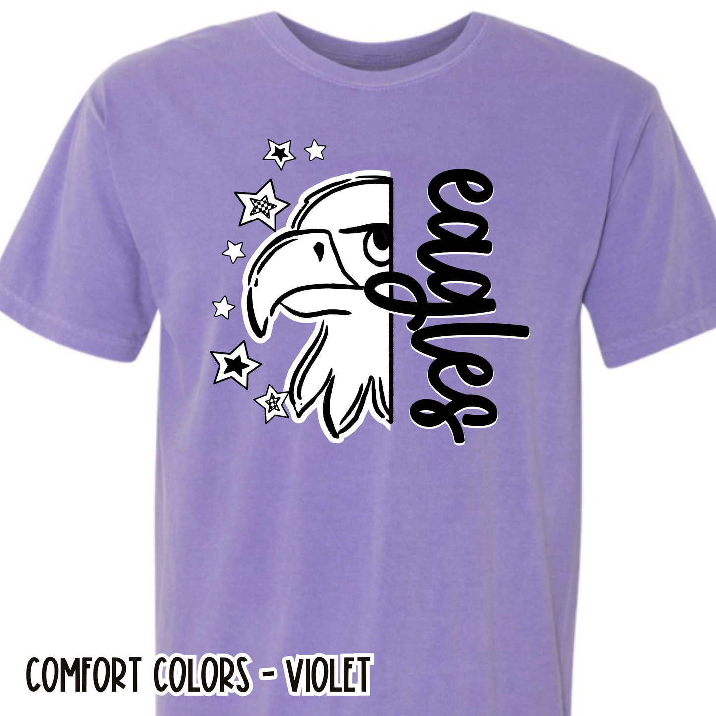 Retro Eagles - Purple Short Sleeve