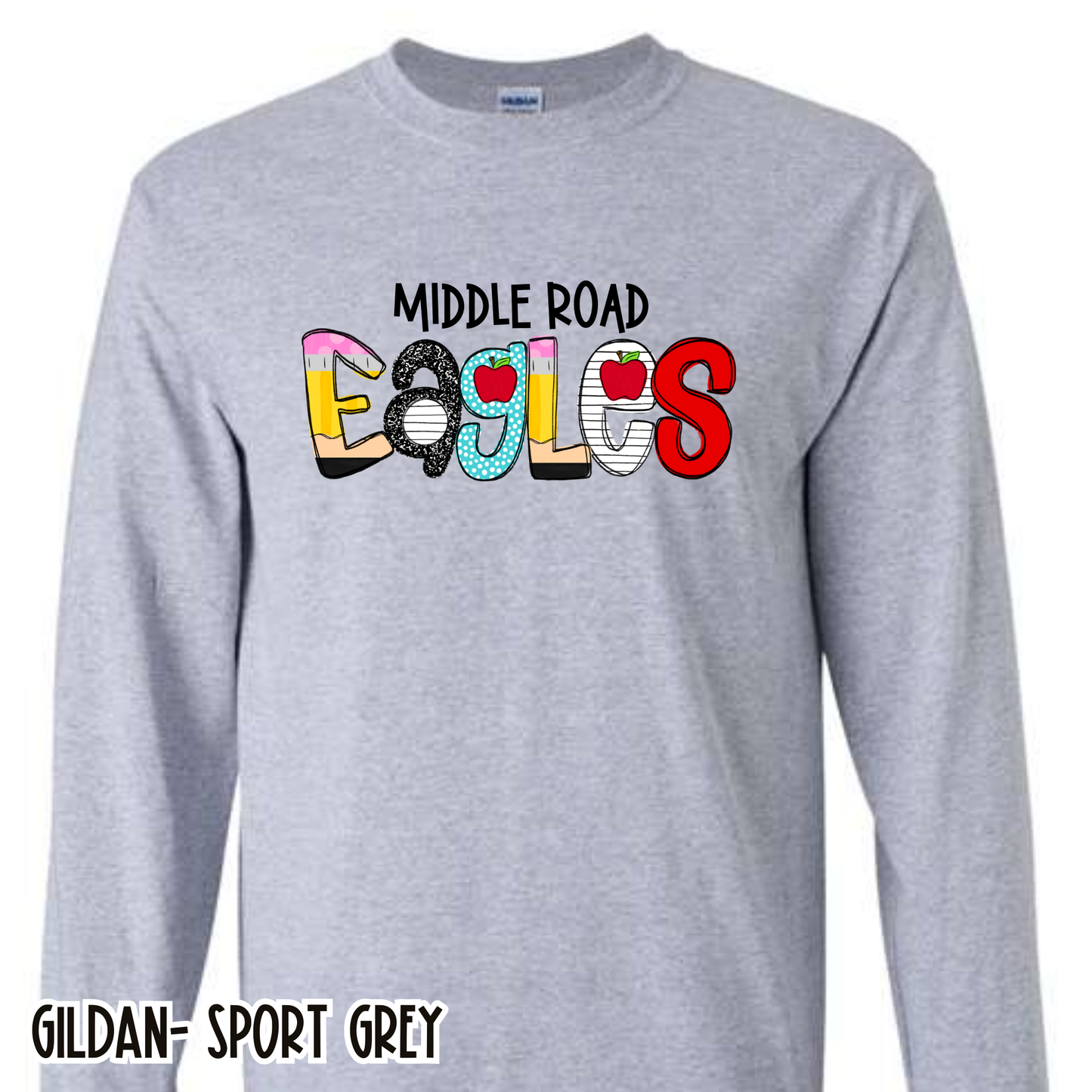 School Alpha Eagles Grey Long Sleeve