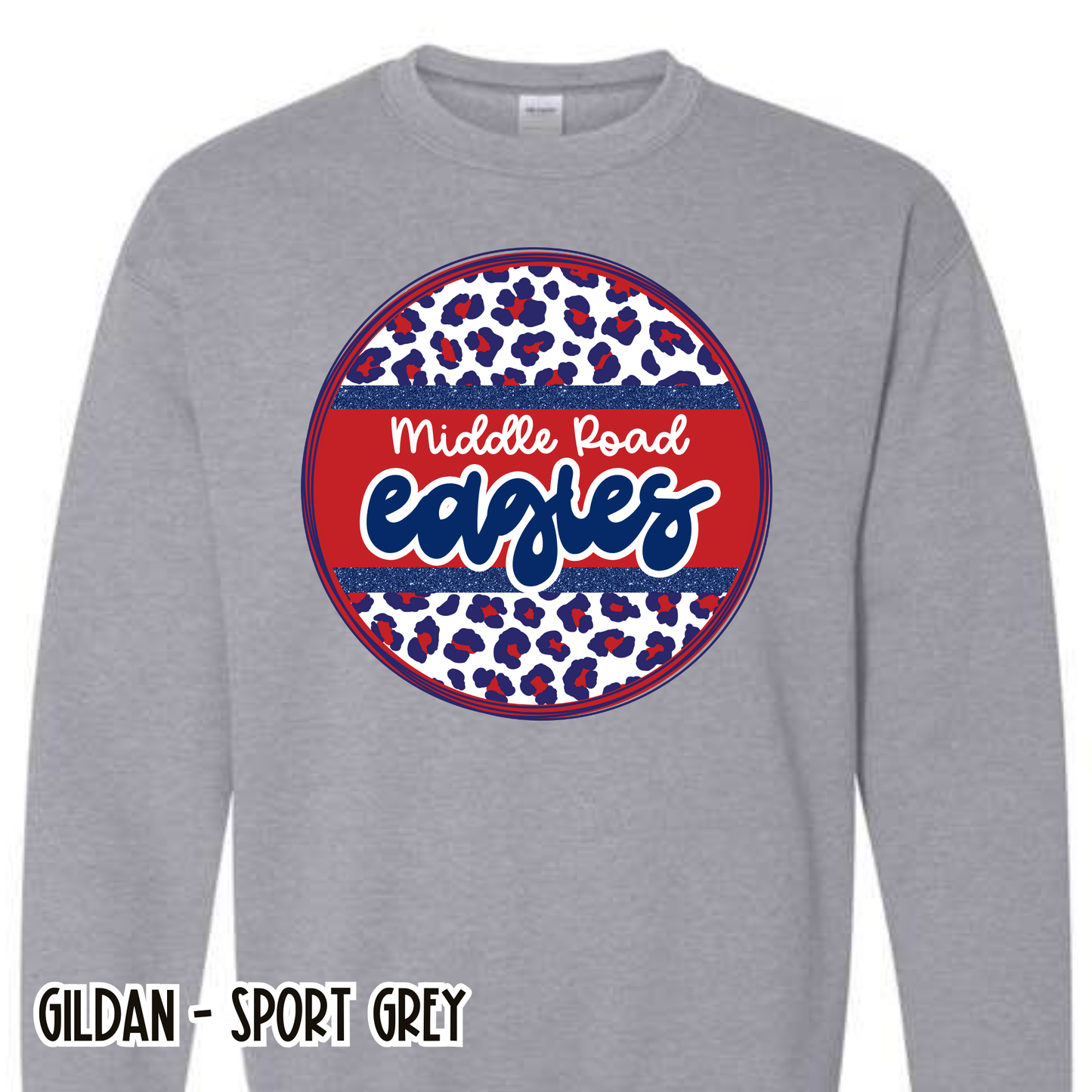 Leopard Circle Retro Eagles Grey Sweatshirt