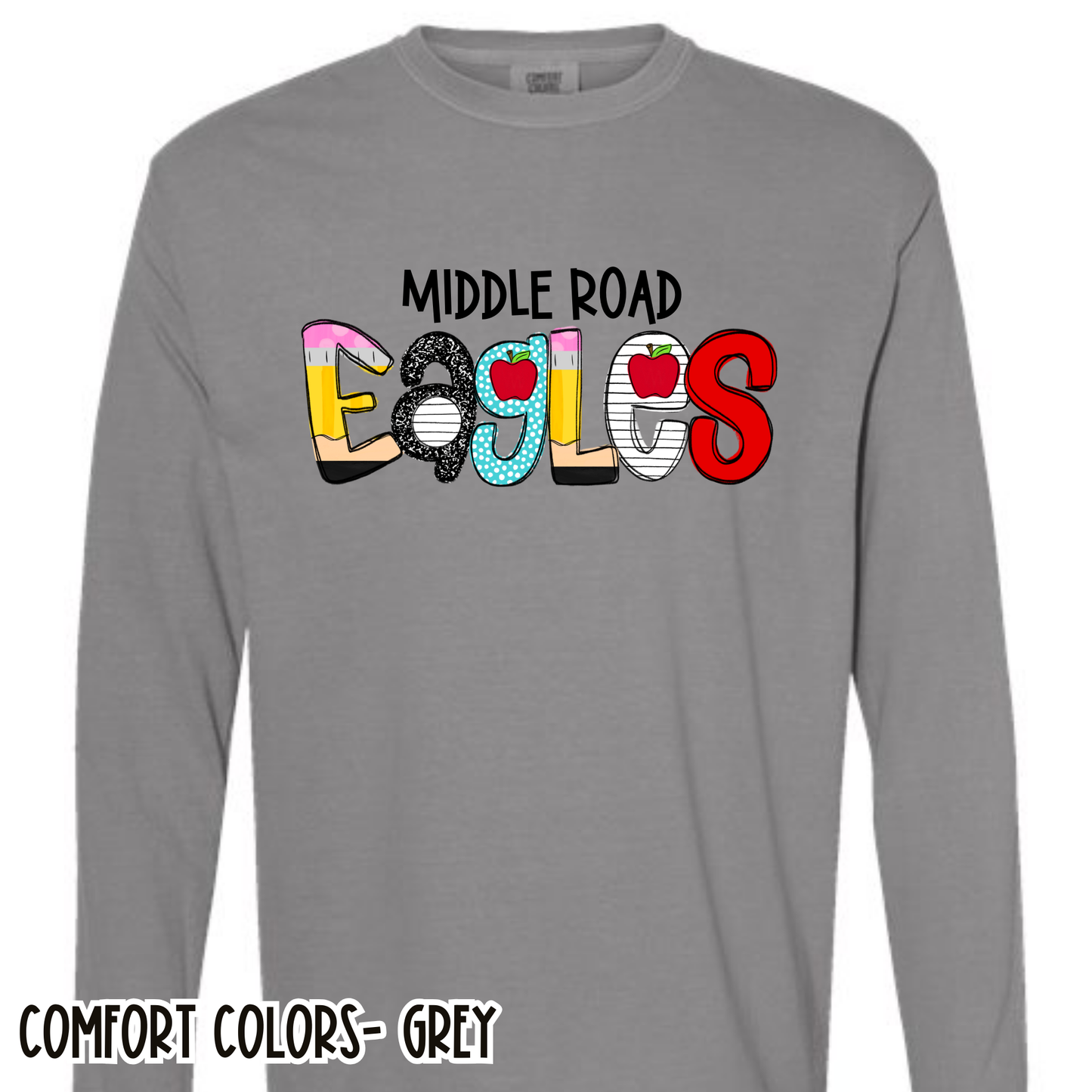 School Alpha Eagles Grey Long Sleeve