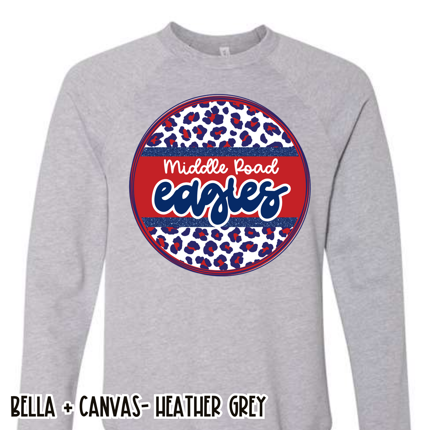 Leopard Circle Retro Eagles Grey Sweatshirt