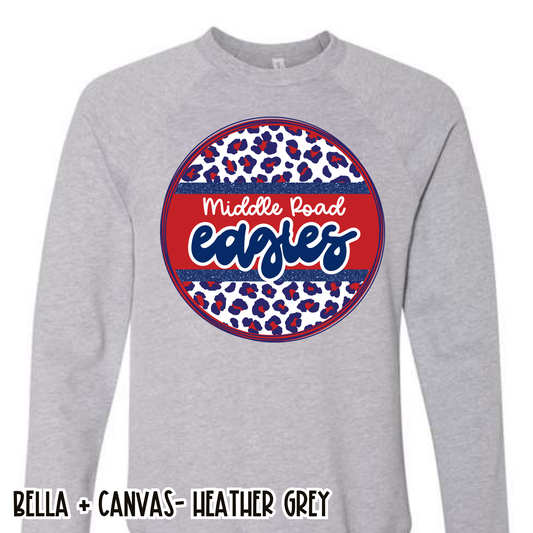 Leopard Circle Retro Eagles Grey Sweatshirt