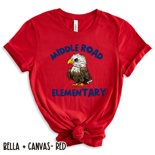 Middle Road Eagles Red Short Sleeve Tee