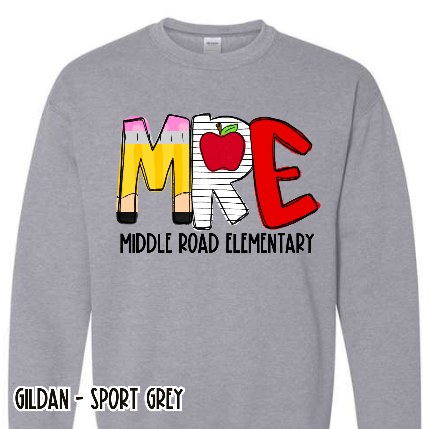 School Alpha Middle Road Elementary Grey Sweatshirt
