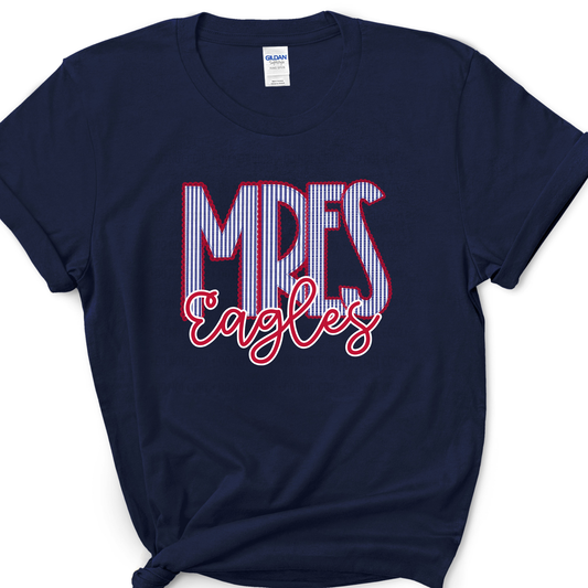 MRES Seersucker- Navy SHORT SLEEVE