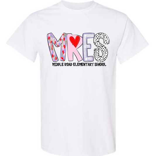 Valentine's Alpha- MRES- White SHORT SLEEVE