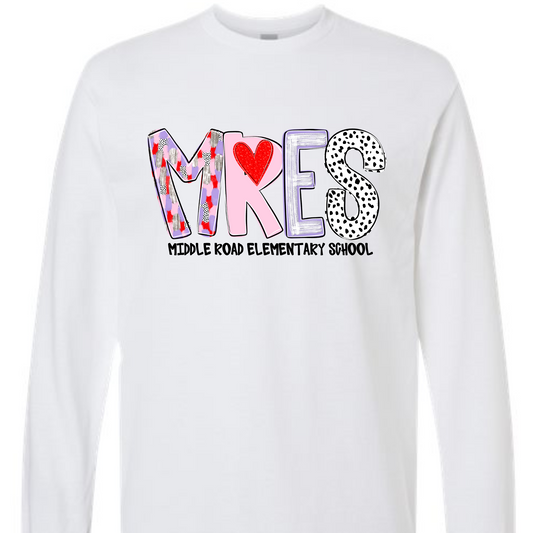 Valentine's Alpha- MRES- White LONG SLEEVE
