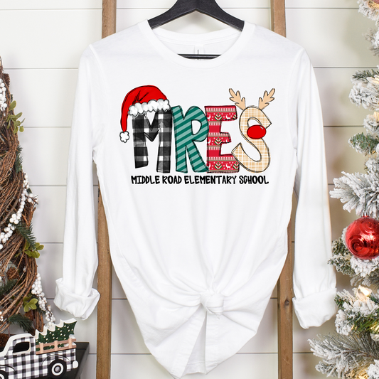 Reindeer Alpha- MRES- White LONG SLEEVE