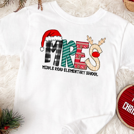 Reindeer Alpha- MRES- White SHORT SLEEVE