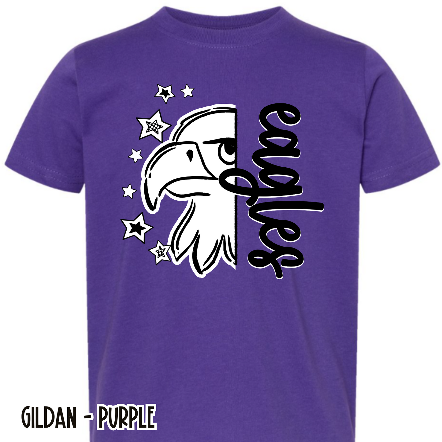Retro Eagles - Purple Short Sleeve