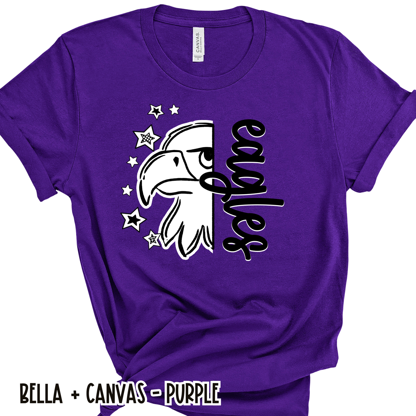 Retro Eagles - Purple Short Sleeve