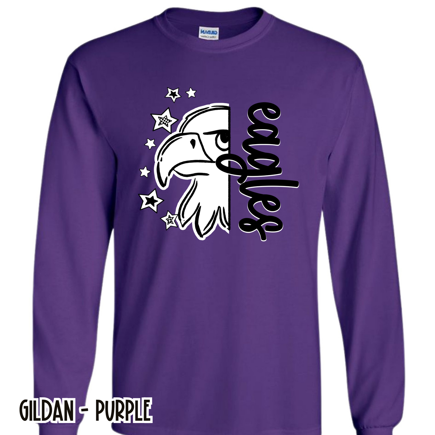 Retro Eagles- Purple Long Sleeve