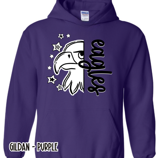Retro Eagles- Purple Sweatshirt