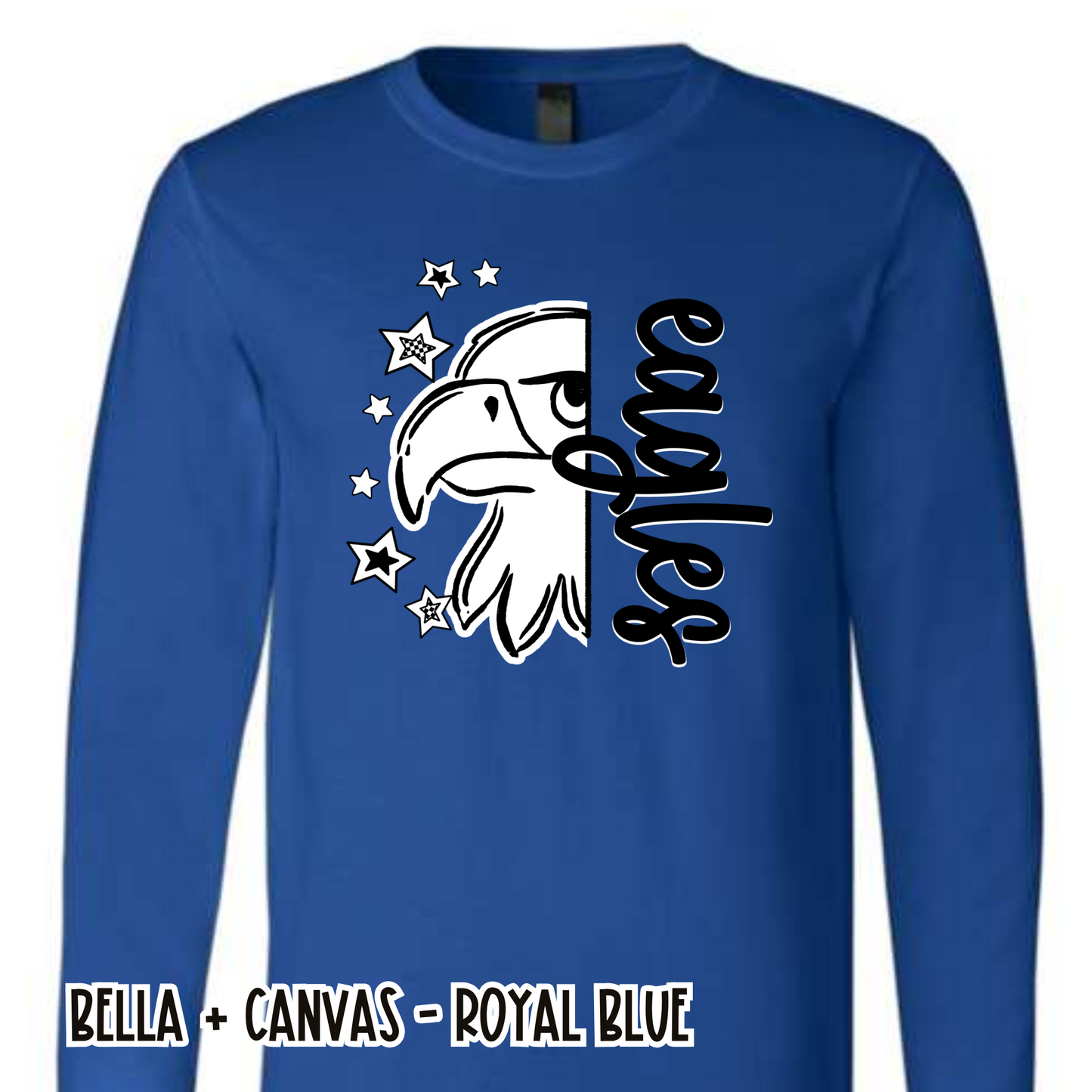 Retro Eagles- Royal Long Sleeve