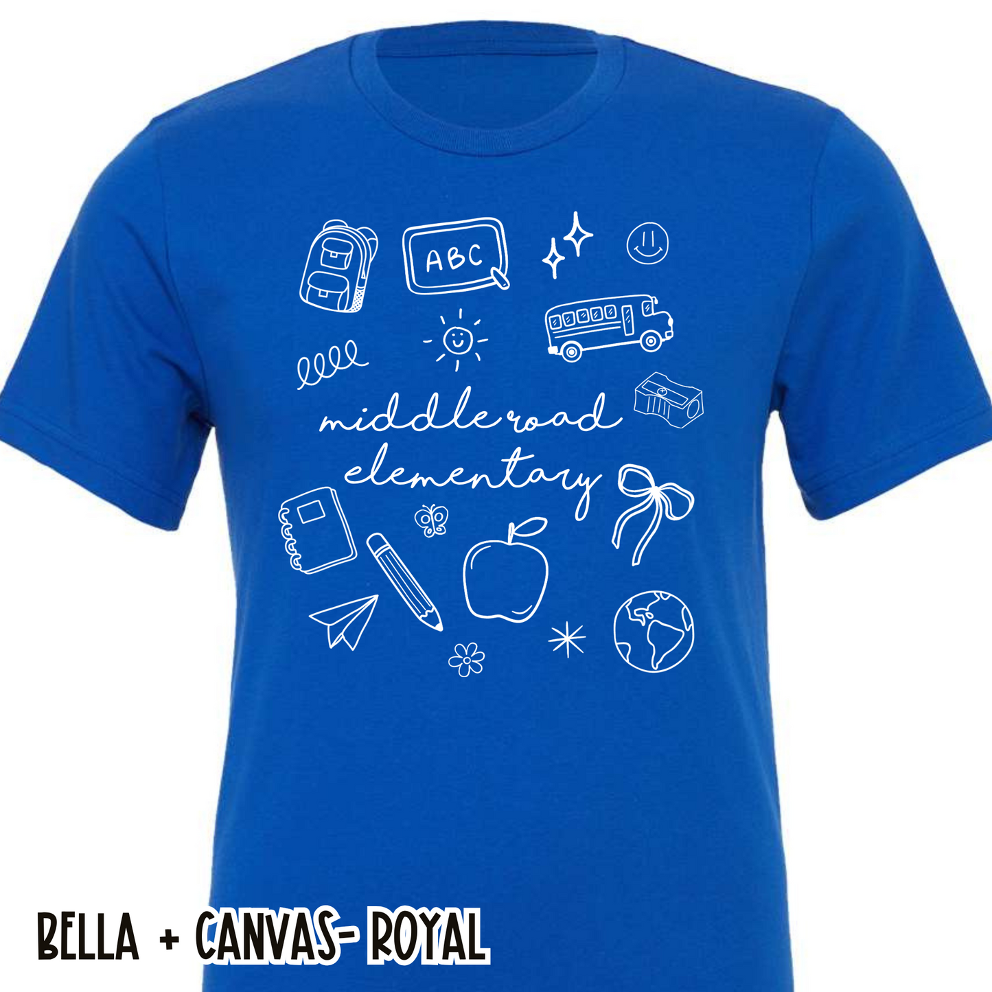 MRE Doodles- Royal Short Sleeve Tee