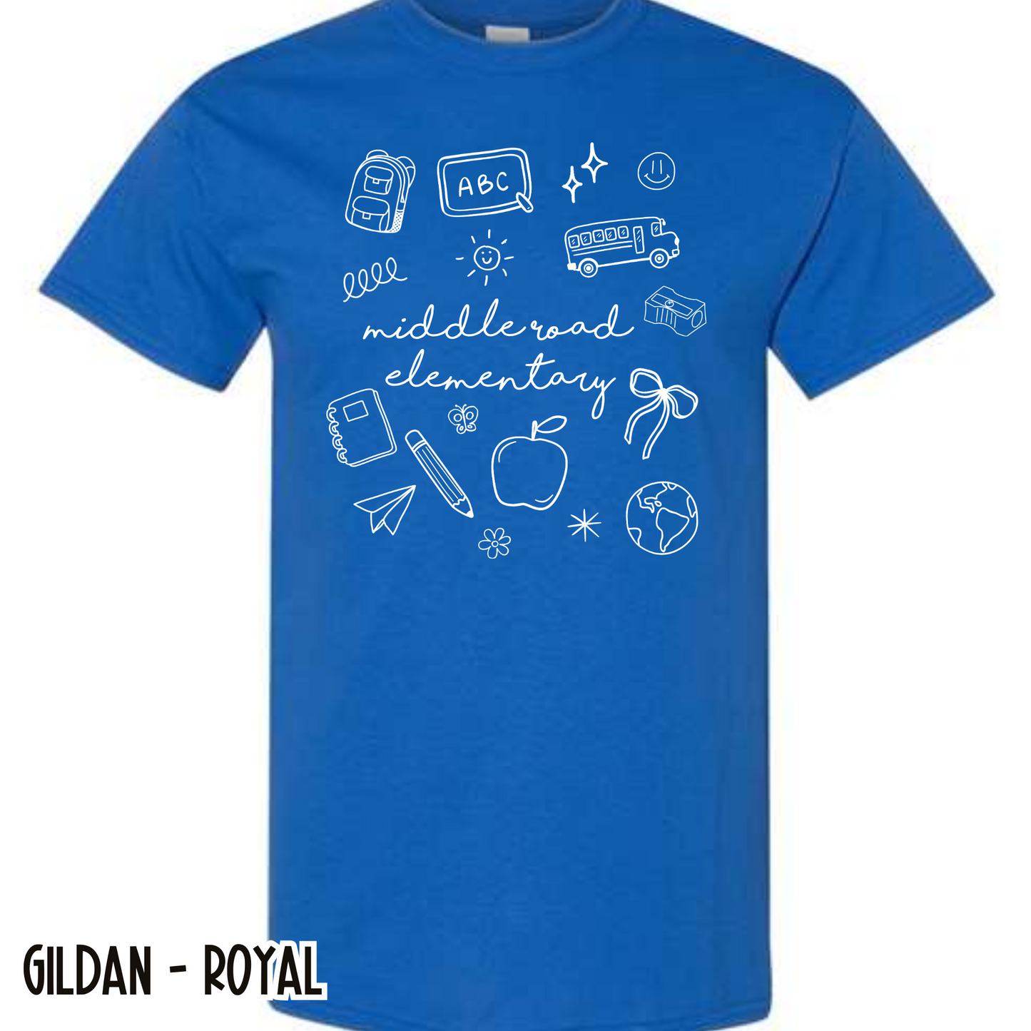 MRE Doodles- Royal Short Sleeve Tee