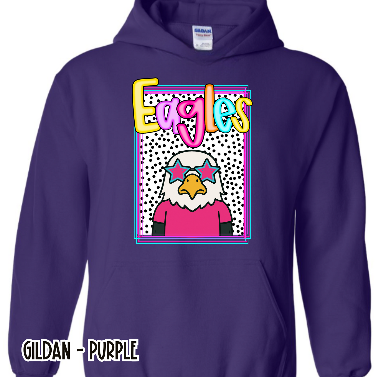 Preppy Eagles Mascot - Purple Sweatshirt