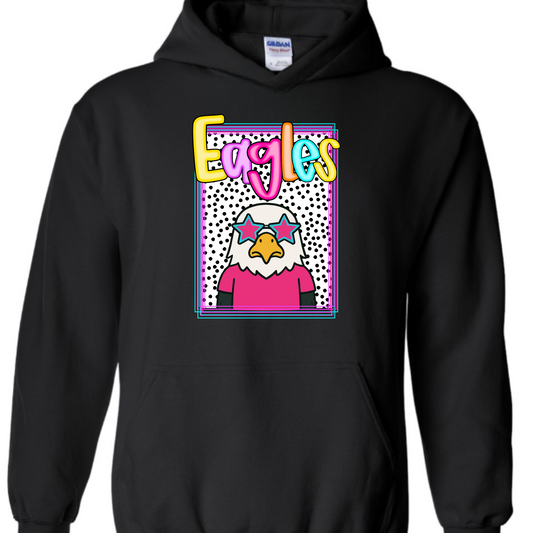 Preppy Eagles Mascot - Black Sweatshirt