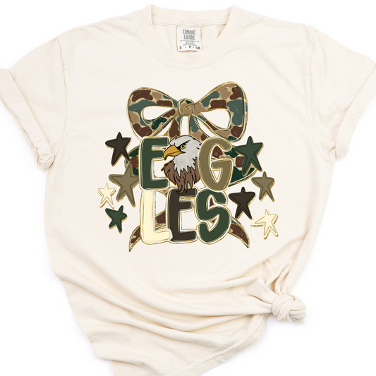 Camo Eagles Bow - Natural Short Sleeve