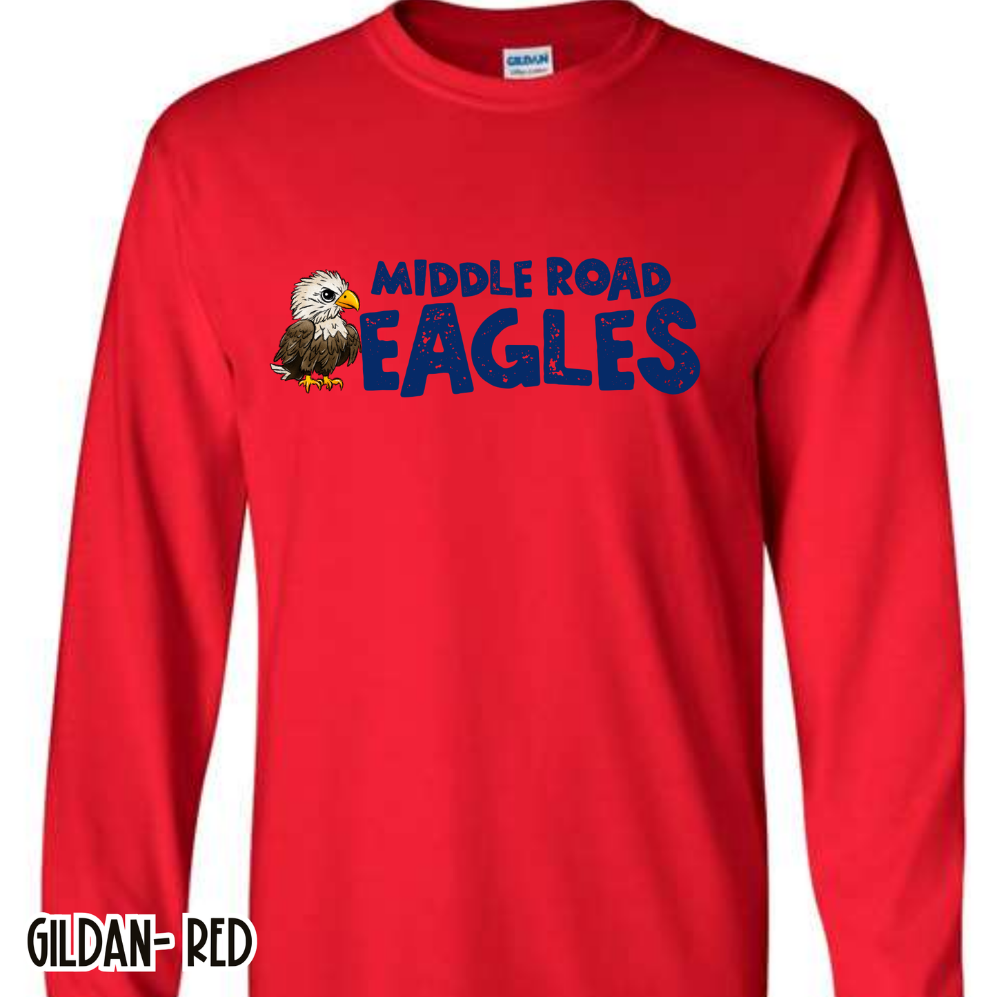 Mascot Eagles Red Long Sleeve