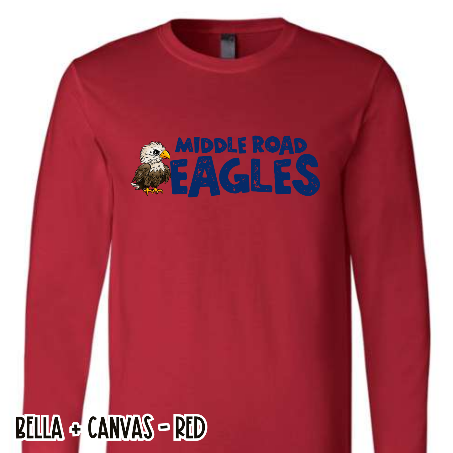 Mascot Eagles Red Long Sleeve