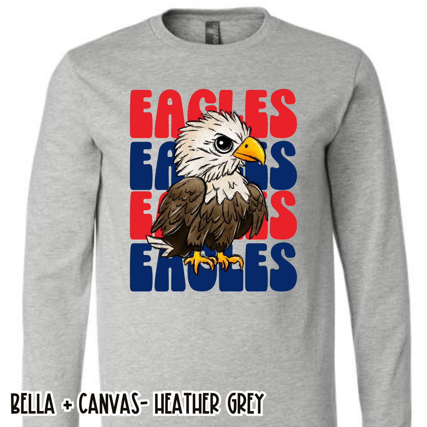 Repeat Eagles Grey Long Sleeve
