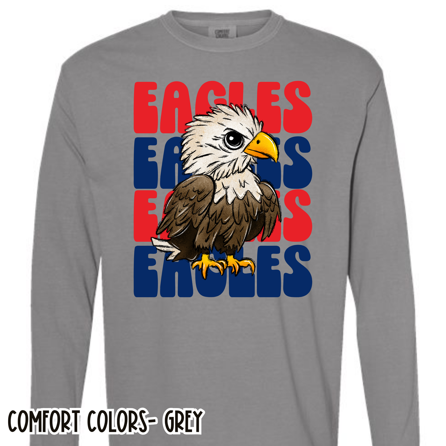 Repeat Eagles Grey Long Sleeve