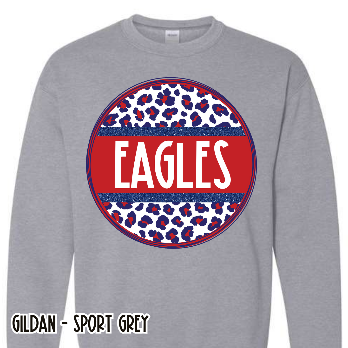Leopard Circle Eagles Grey Sweatshirt