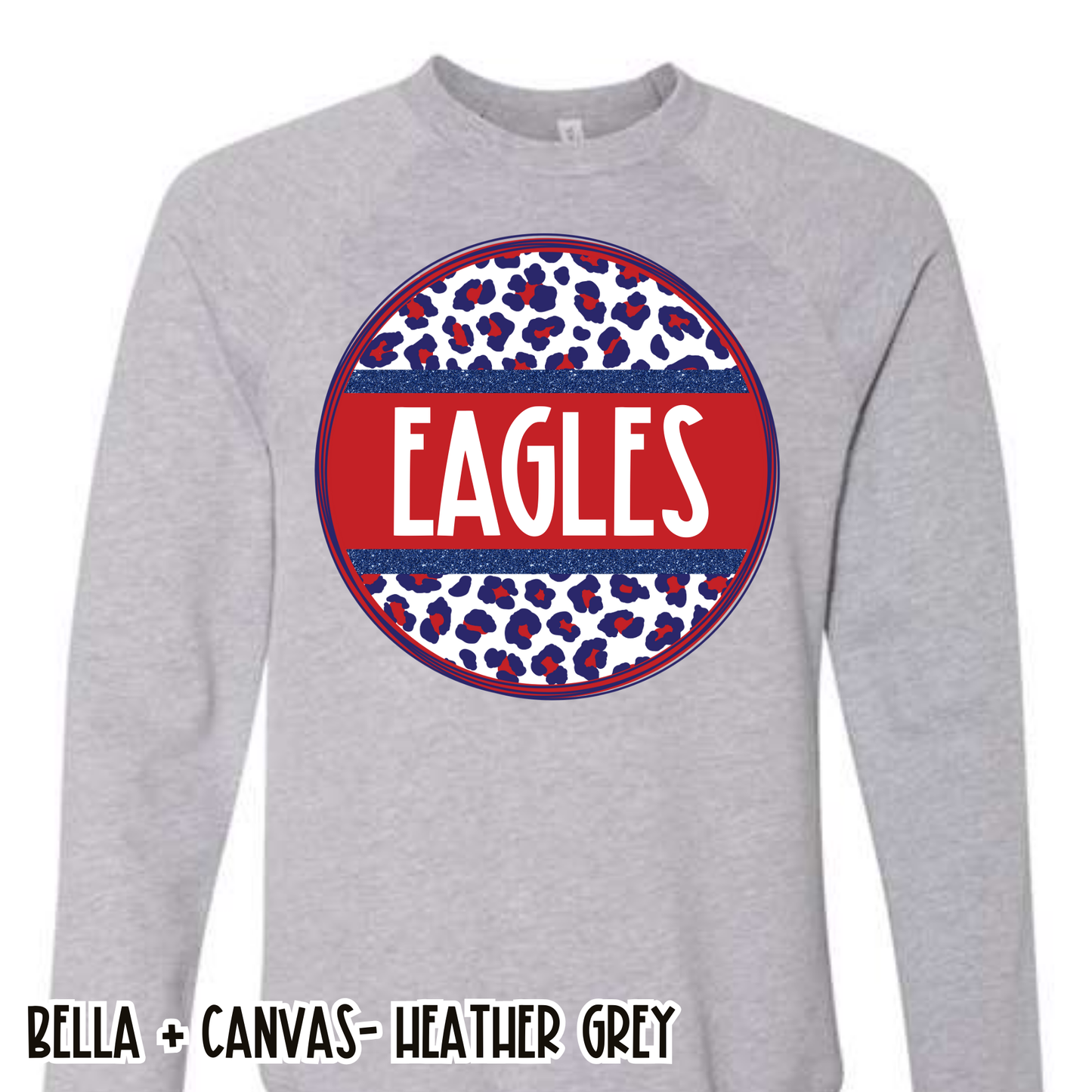 Leopard Circle Eagles Grey Sweatshirt