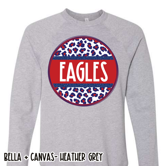 Leopard Circle Eagles Grey Sweatshirt