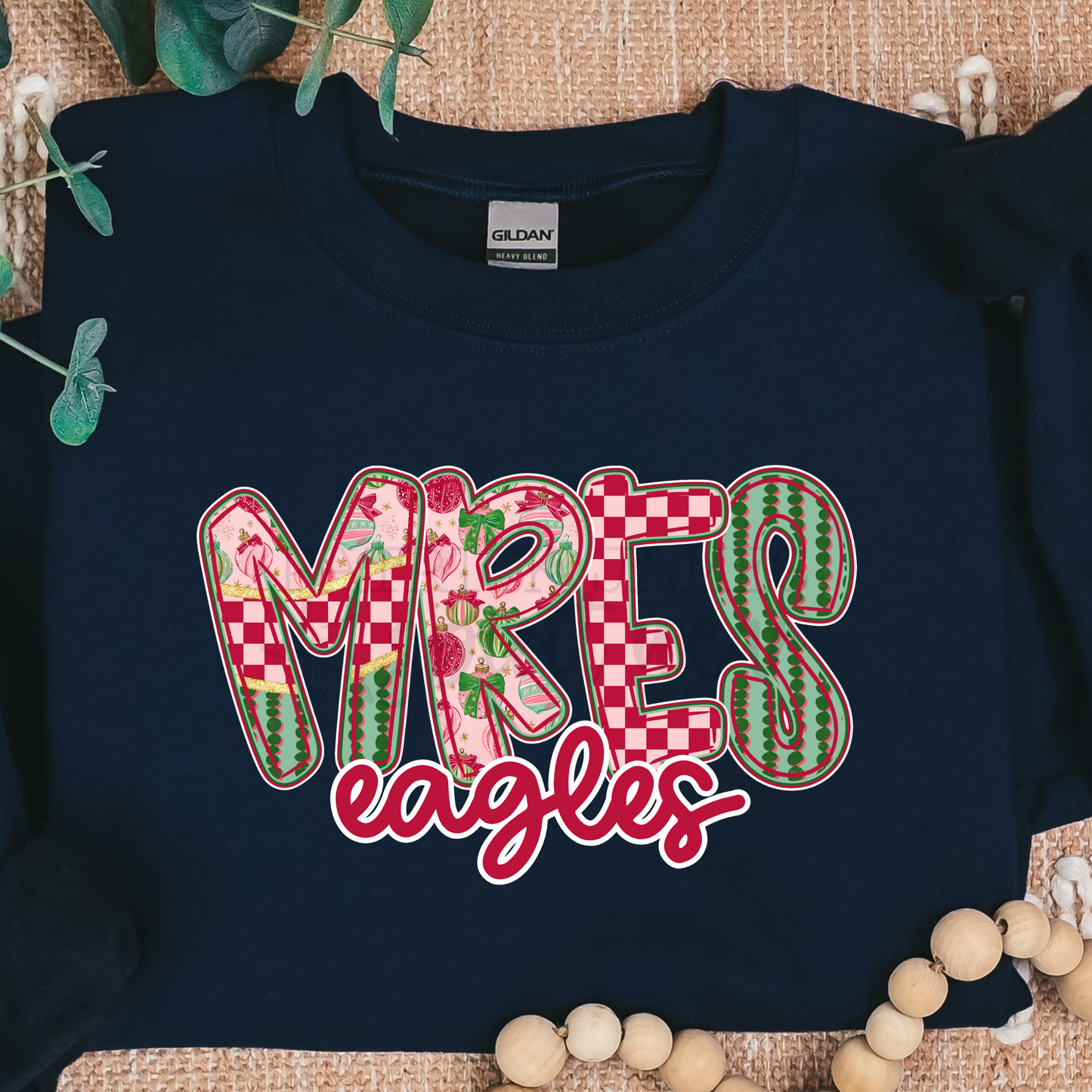 Deck the Halls-MRES- Navy CREWNECK Sweatshirt