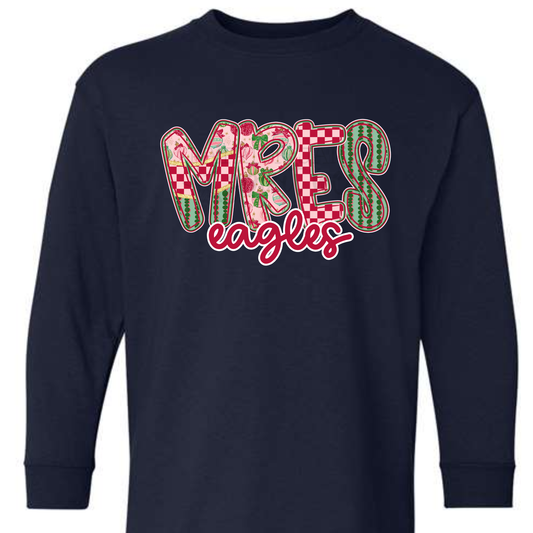 Deck the Halls- MRES- Navy LONG SLEEVE