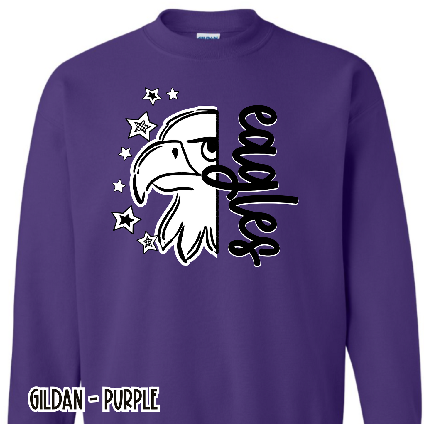 Retro Eagles- Purple Sweatshirt