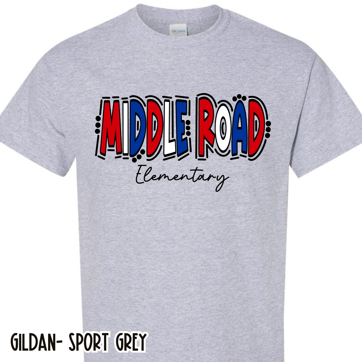 Middle Road Elementary Grey Short Sleeve Tee