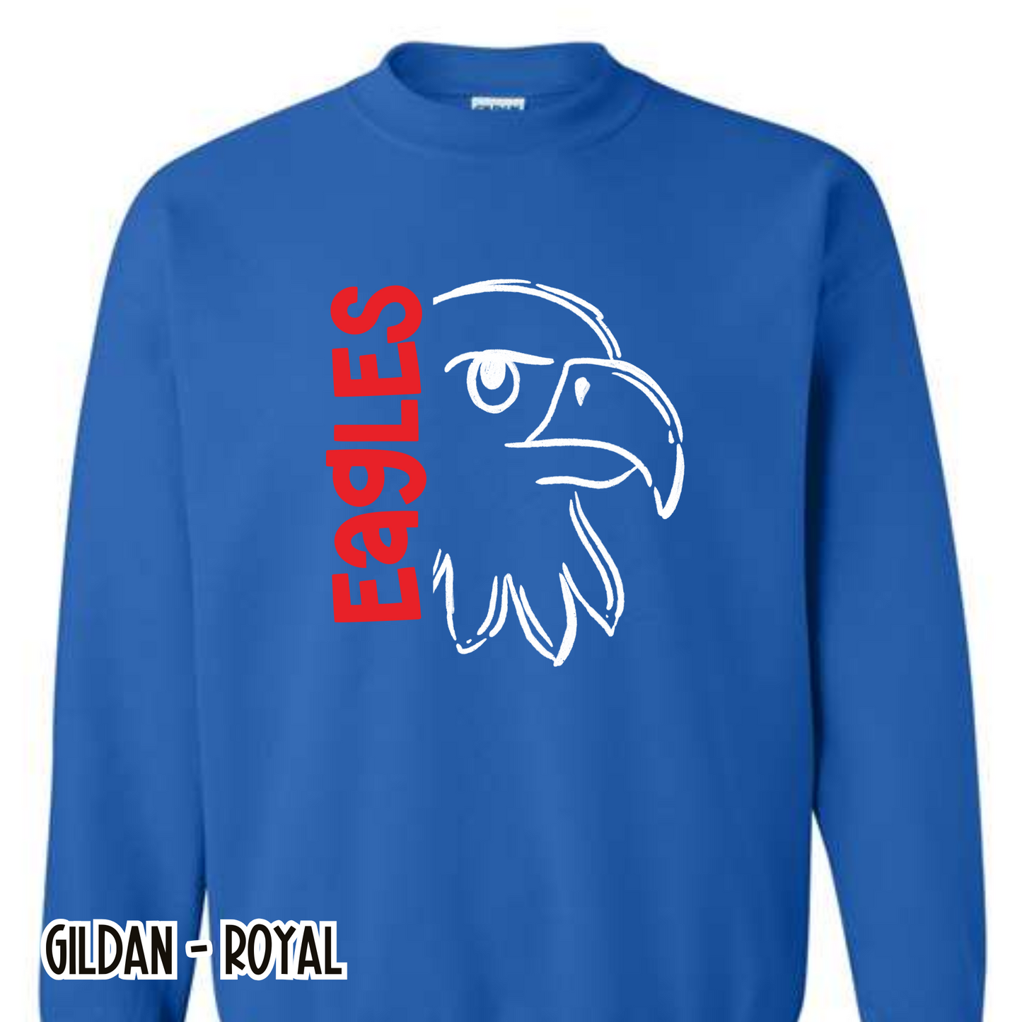 Simple Line Eagles- Royal Sweatshirt