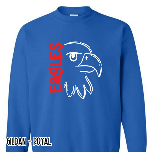 Simple Line Eagles- Royal Sweatshirt