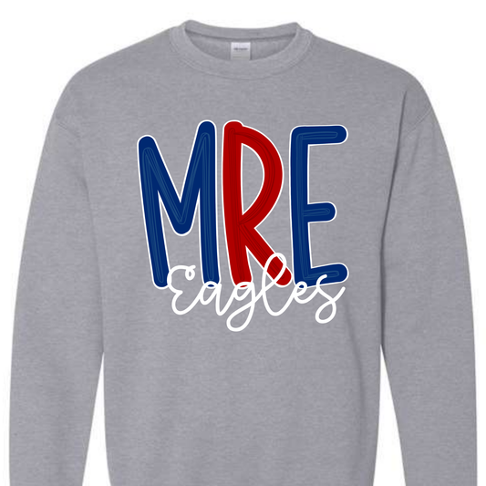 Doodle Letter MRE Eagles Grey Sweatshirt