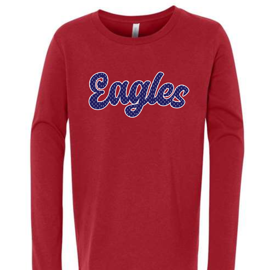 Polka Dot Eagles Red Long Sleeve