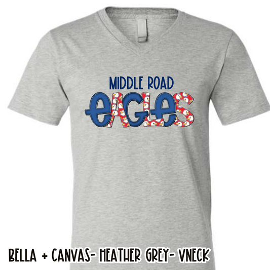Fun Eagles Heather Grey -V-NECK